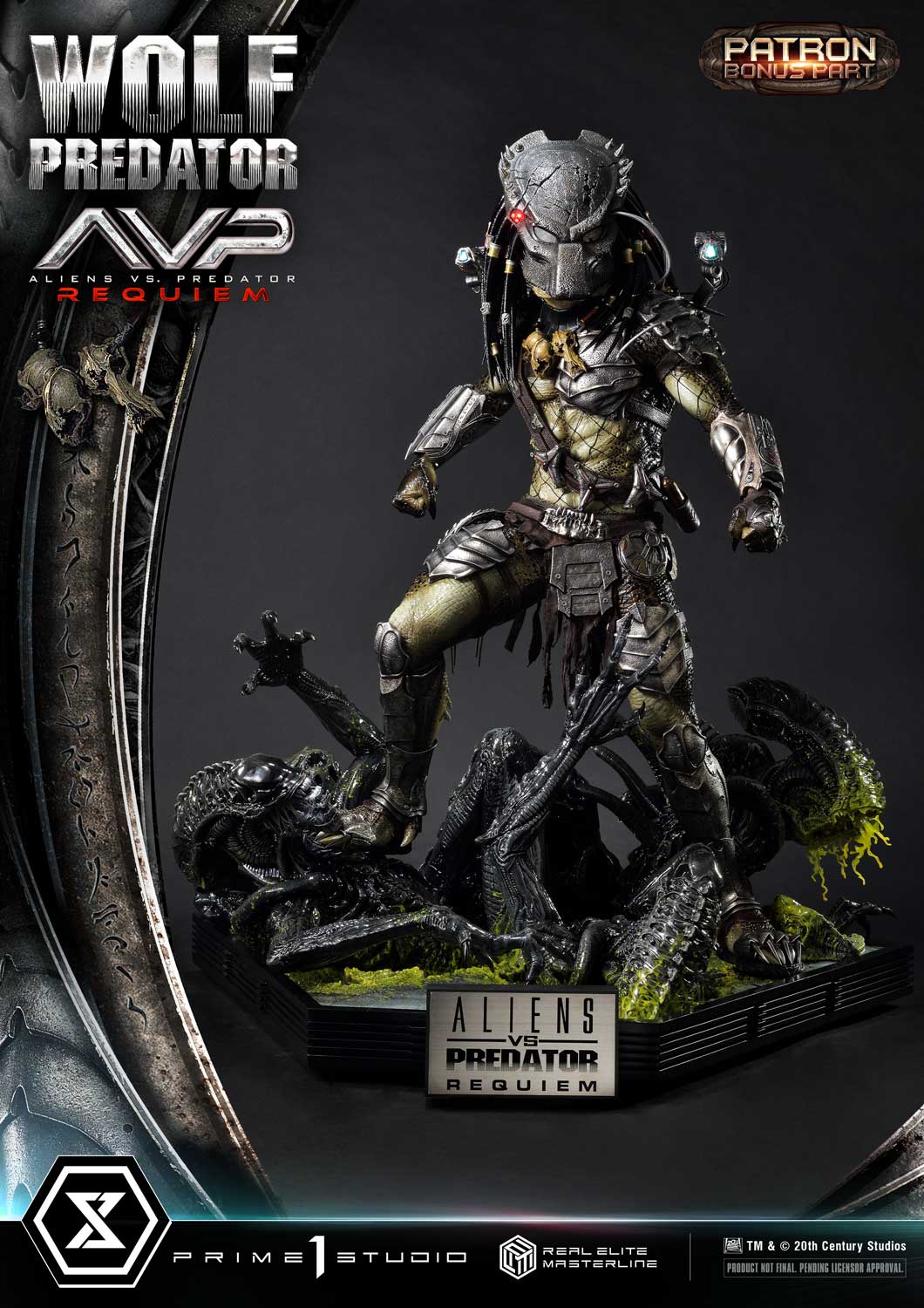 Aliens vs. Predator Requiem Wolf Predator 13 Scale Real Elite Masterline Statue – Prime 1 Studio
