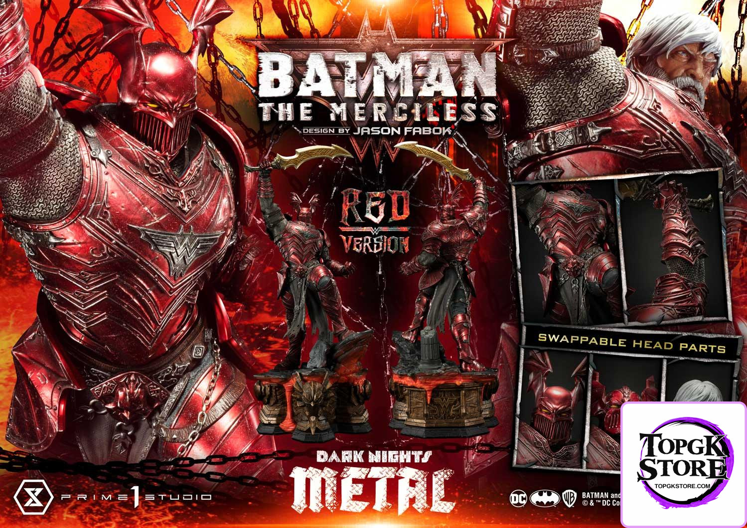 The Merciless Red Version Dark Nights: Metal (Comics) 1/3 Scale GK Statue - Prime 1 Studio - Photo 6 | TopGKStore