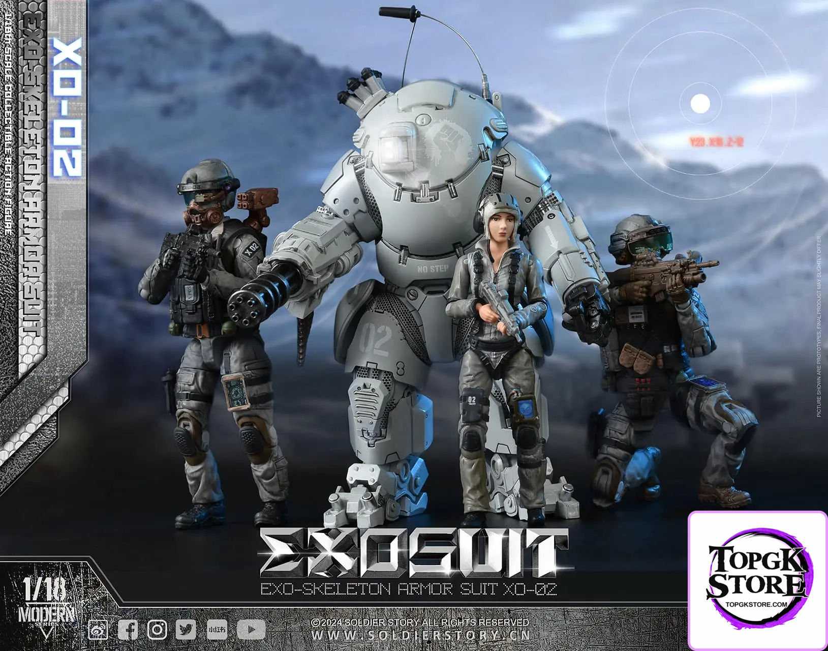 Soldier Story – Original SSE002 1/18th Scale EXO-Skeleton Armor Suit XO-02 Collectible Action Figure (Licensed) - Photo