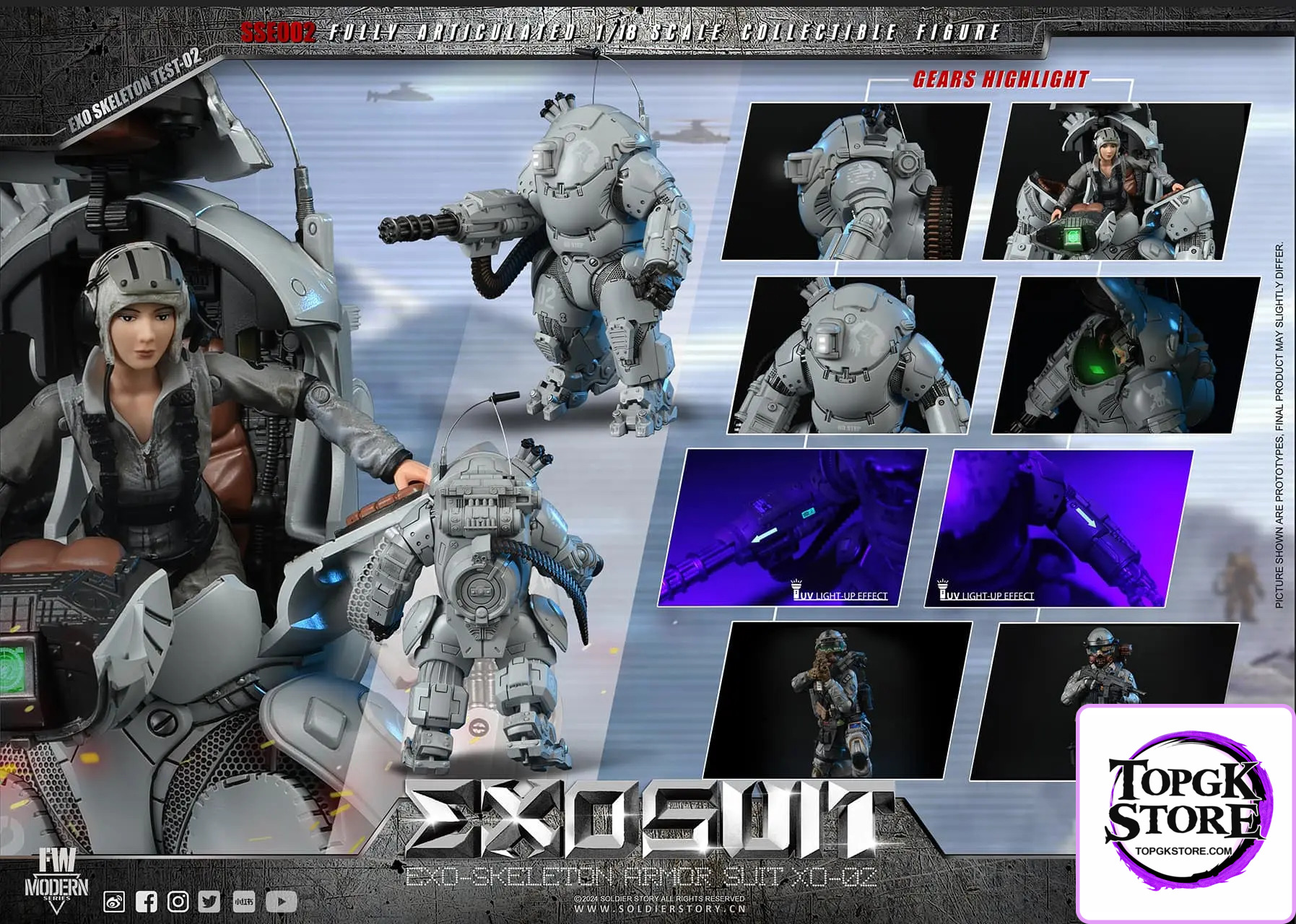Soldier Story – Original SSE002 1/18th Scale EXO-Skeleton Armor Suit XO-02 Collectible Action Figure (Licensed) - Photo