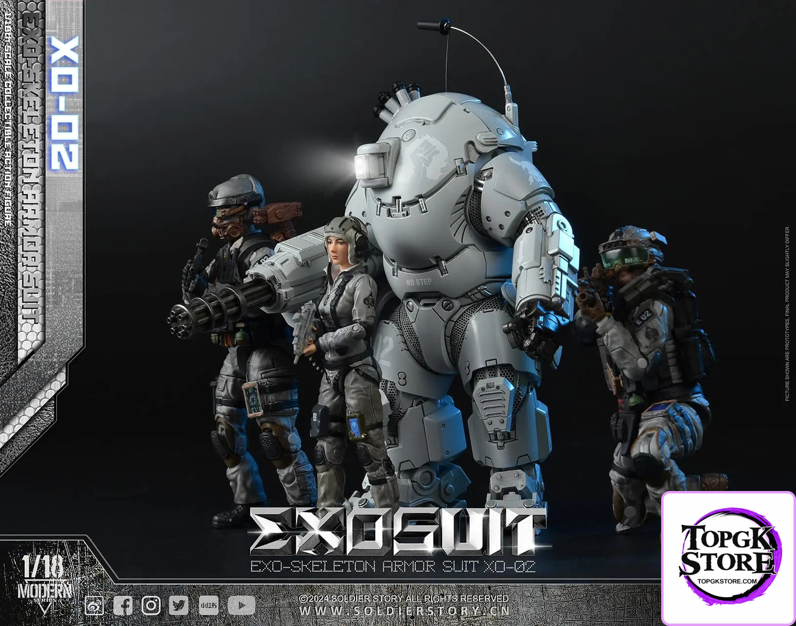 Soldier Story – Original SSE002 1/18th Scale EXO-Skeleton Armor Suit XO-02 Collectible Action Figure (Licensed) - Photo