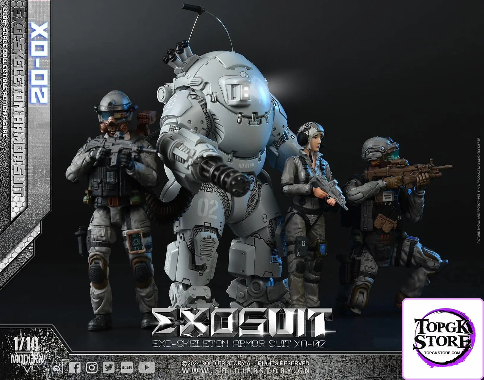 Soldier Story – Original SSE002 1/18th Scale EXO-Skeleton Armor Suit XO-02 Collectible Action Figure (Licensed) - Photo