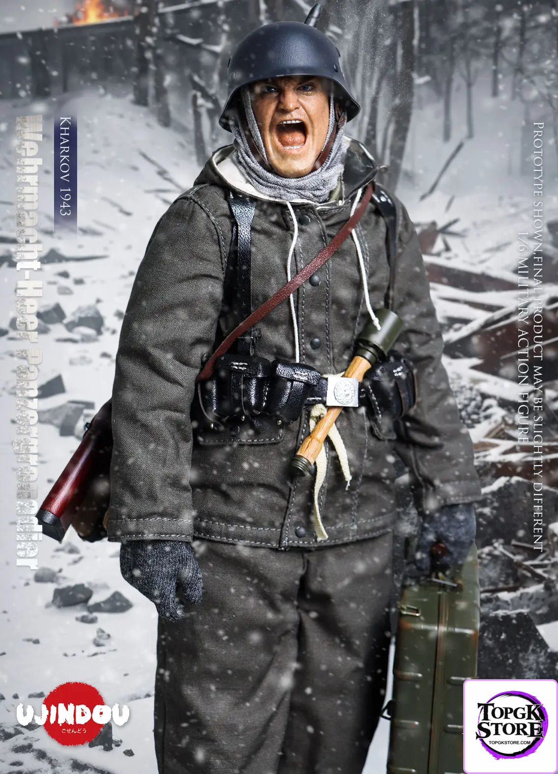UJINDOU – Original 1/6 WWII Wehrmacht-Heer Panzergrenadier, Kharkov 1943 (Licensed) - Photo 3 | TopGKStore