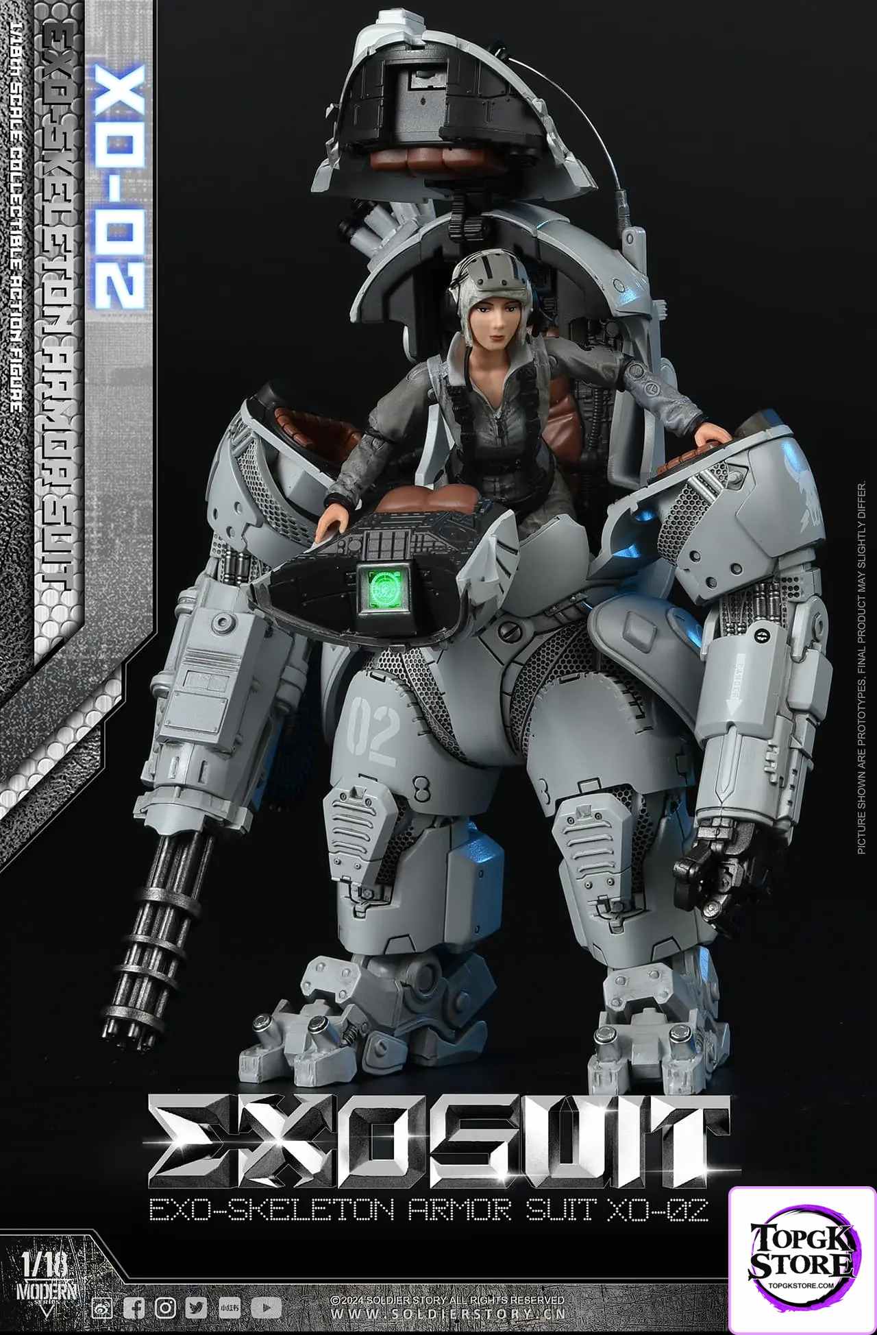 Soldier Story – Original SSE002 1/18th Scale EXO-Skeleton Armor Suit XO-02 Collectible Action Figure (Licensed) - Photo
