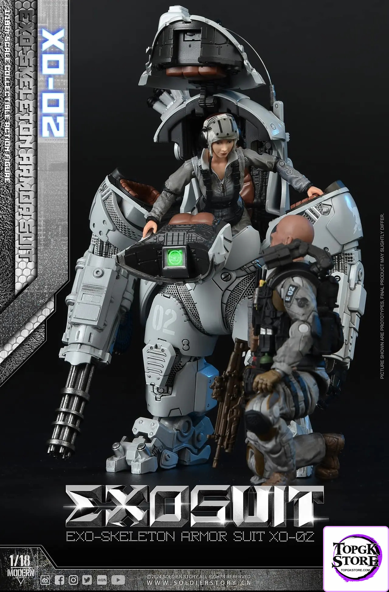 Soldier Story – Original SSE002 1/18th Scale EXO-Skeleton Armor Suit XO-02 Collectible Action Figure (Licensed) - Photo