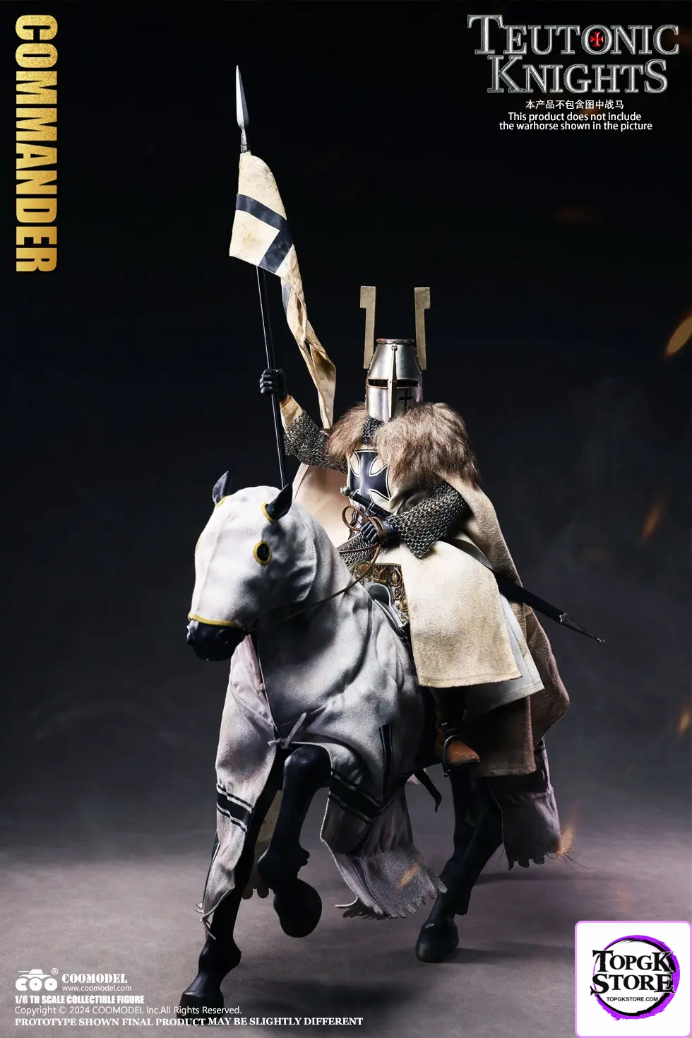 COOMODEL – Original 1/6 SERIES OF EMPIRES TEUTONIC KNIGHTS / HOLY LAND GUARDIAN & COMMANDER & CRUSADER WARHORSE