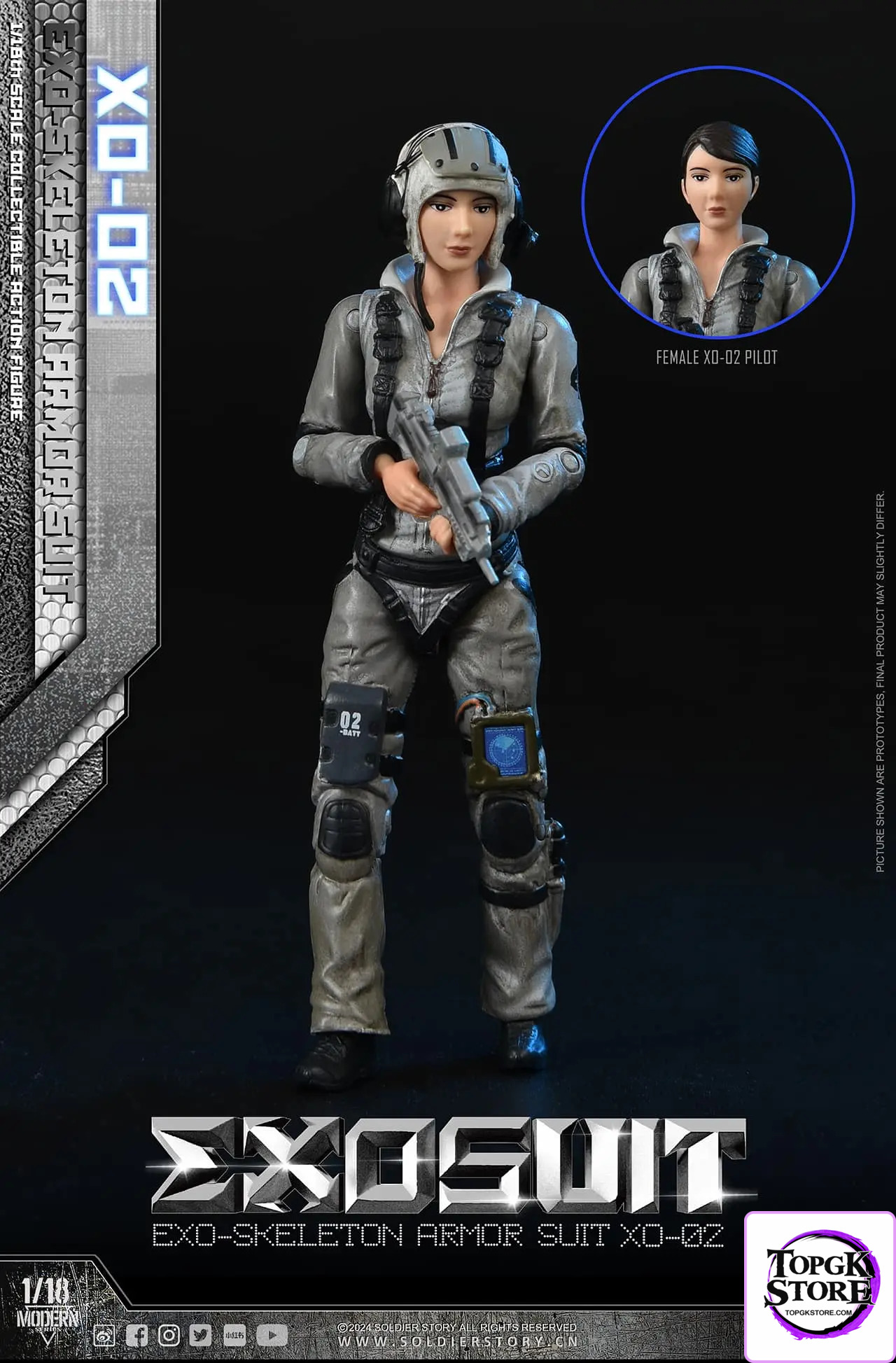 Soldier Story – Original SSE002 1/18th Scale EXO-Skeleton Armor Suit XO-02 Collectible Action Figure (Licensed) - Photo
