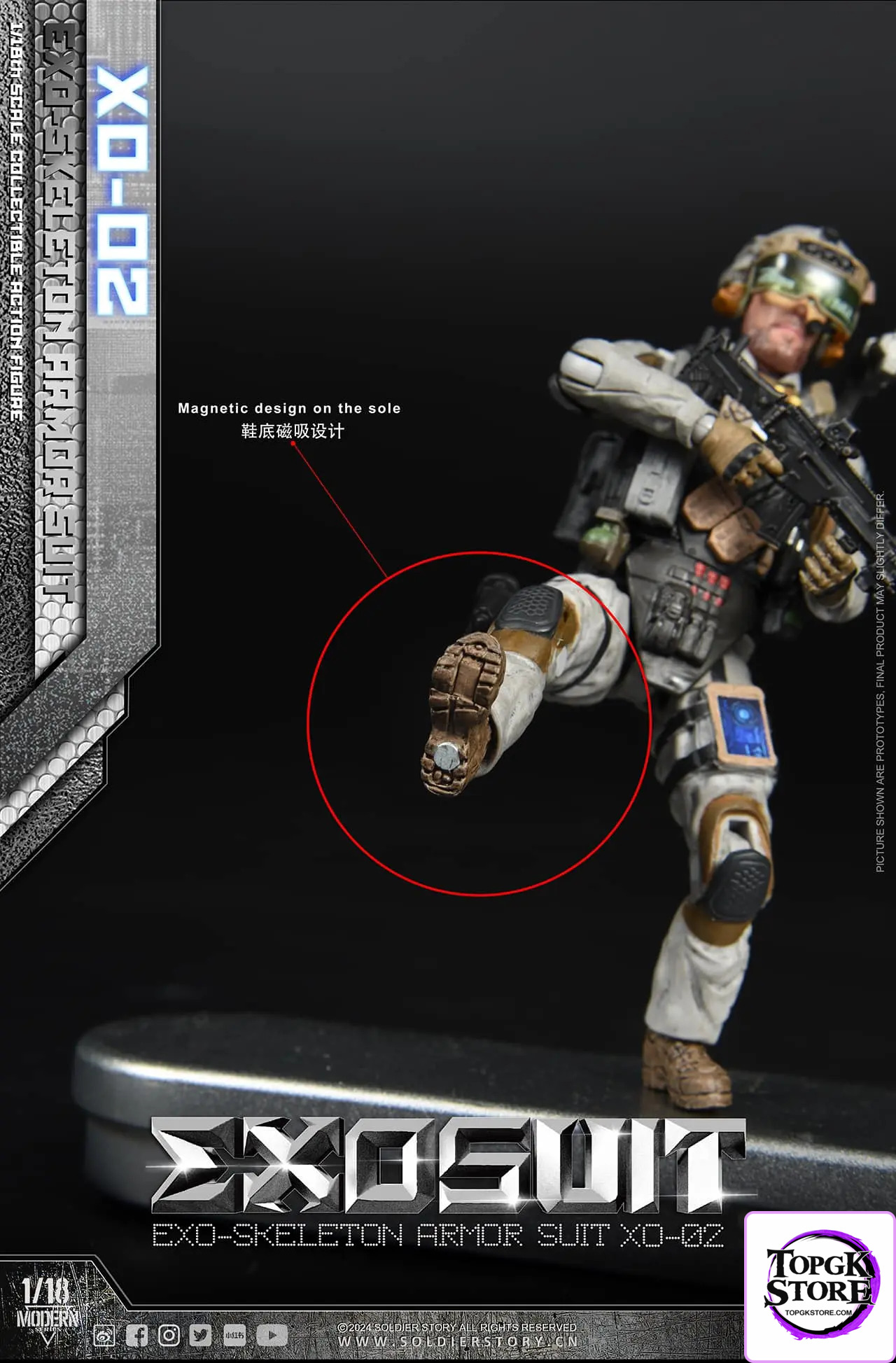 Soldier Story – Original SSE002 1/18th Scale EXO-Skeleton Armor Suit XO-02 Collectible Action Figure (Licensed) - Photo