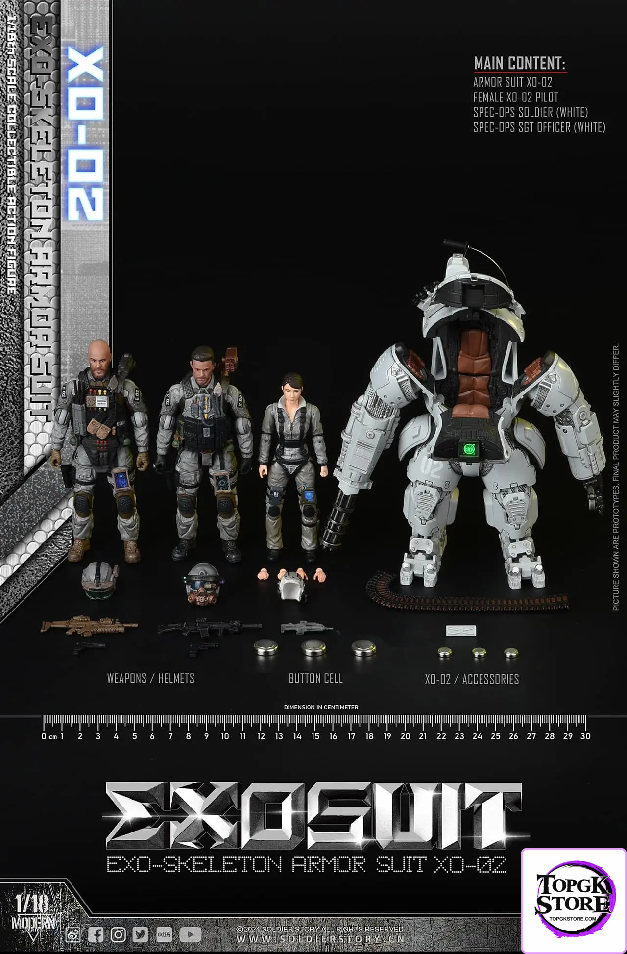 Soldier Story – Original SSE002 1/18th Scale EXO-Skeleton Armor Suit XO-02 Collectible Action Figure (Licensed) - Photo