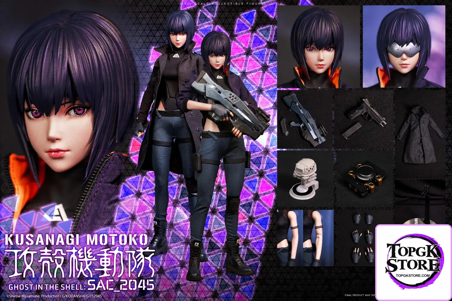 DAMTOYS – Ghost in the Shell SAC_2045 Motoko Kusanagi Casual ver. DMS042 (Licensed) - Photo 1 | TopGKStore