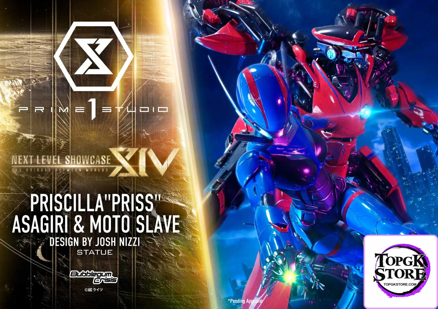 Prime 1 Studio – Bubblegum Crisis Priscilla “Priss” Asagiri & Moto Slave (Design by Josh Nizzi) (Licens