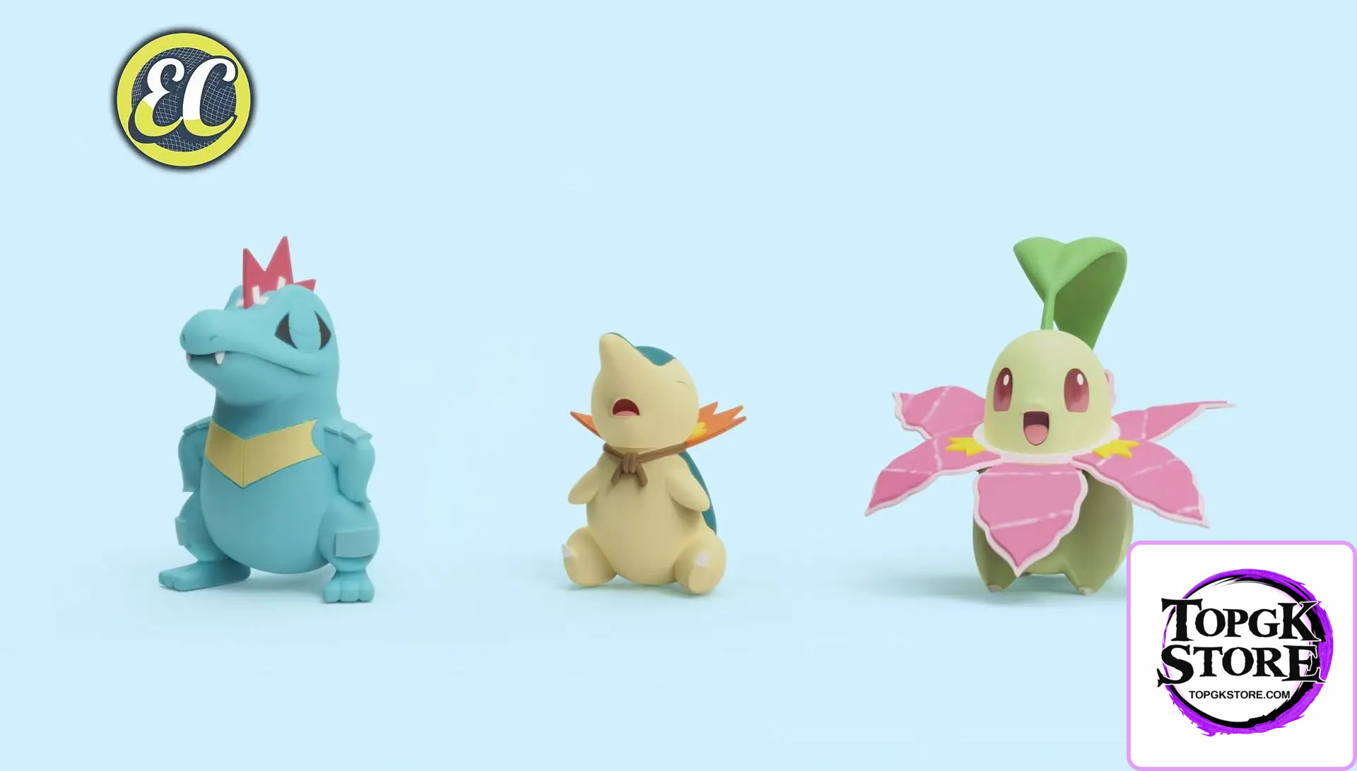 EC Studio – Pokémon Cute Series 03 Totodile & Cyndaquil & Chikorita - Photo 1 | TopGKStore