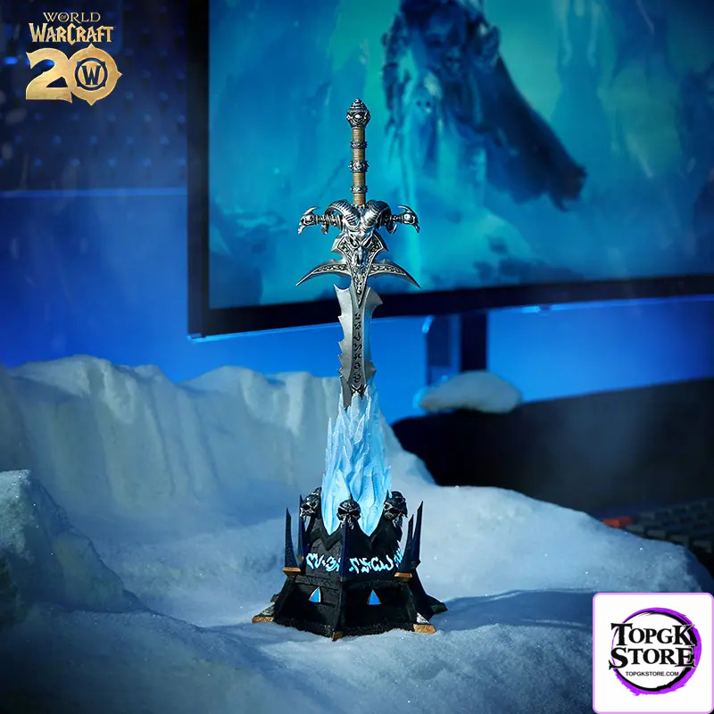 BLIZZARD ENTERTAINMENT – World of Warcraft 20th Anniversary Frostmourne Metal Replica Ornament (Licensed) - Photo 1 | T