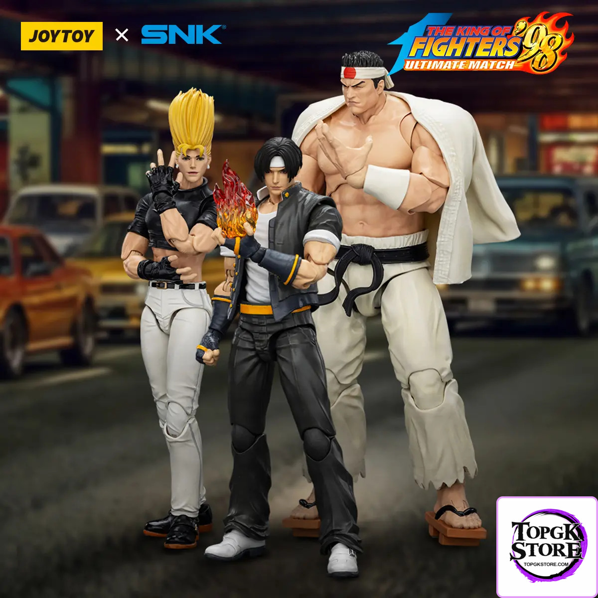 JOYTOY – KOF 98UM Hero Team Kyo Kusanagi Goro Daimon Benimaru Nikaido JT01420 JT01437 JT01444 (Licensed) - Photo 1 | To