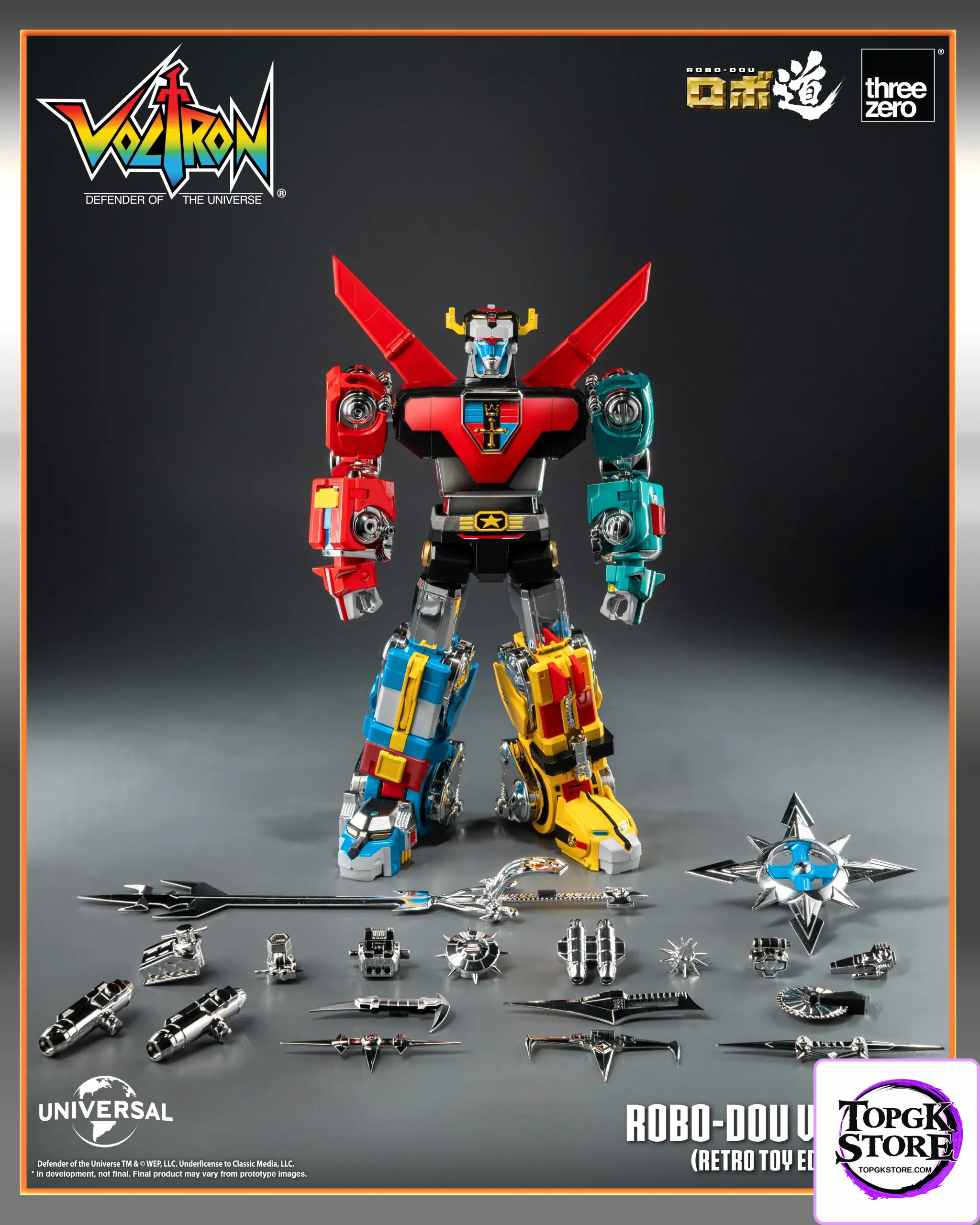Threezero – Voltron: Defender of the Universe ROBO-DOU Voltron Retro Toy Edition (Licensed) - Photo 9 | TopGKStore