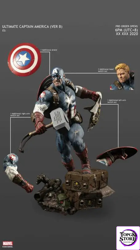 XM Studio – Ultimate Captain America 1/4 Scale Premium Collectible Statue Marvel (Licensed) - Photo 1 | TopGKStore