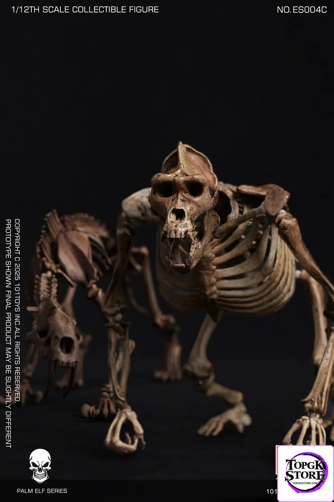 101toys – Original PALM ELF SERIES Chimpanzee&saber toothed tiger skeleton body two player version Original color v