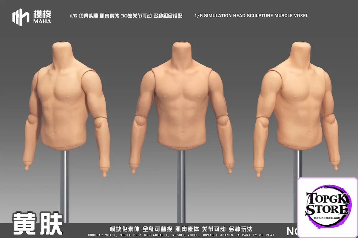 MAHA Studio – 1/6 Scale Male Action Figure Muscle Body Version MH2404A/B/C MH2405A/B/C (Licensed) - Photo 5 | TopGKStor