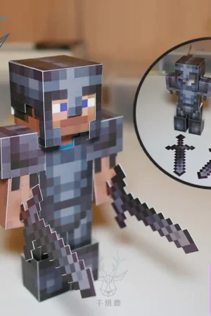 Qian Zhi Lu Studio - Steve Armor Wearable 3D Paper Model DIY Minecraft - Photo 1 | TopGKStore