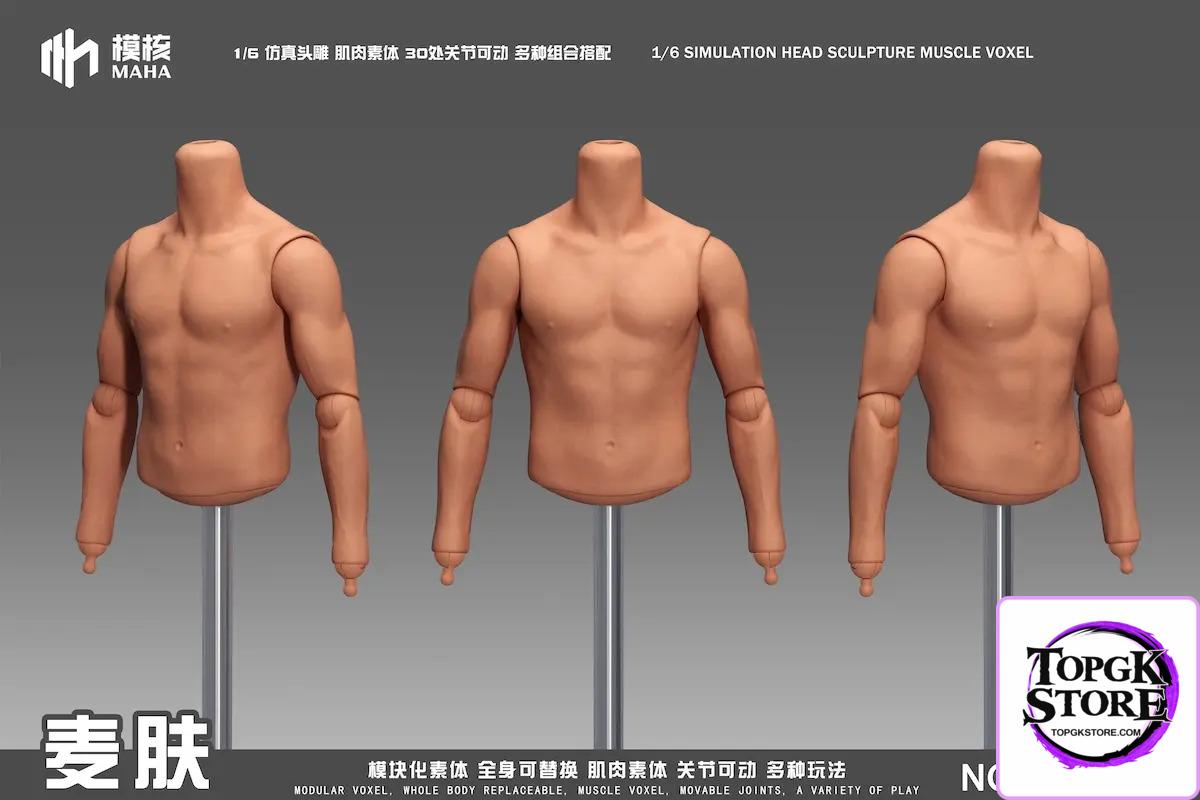 MAHA Studio – 1/6 Scale Male Action Figure Muscle Body Version MH2404A/B/C MH2405A/B/C (Licensed) - Photo 4 | TopGKStor