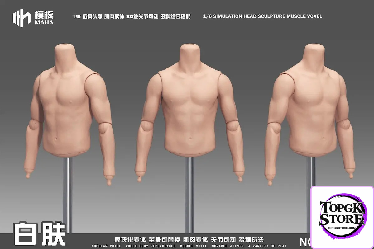 MAHA Studio – 1/6 Scale Male Action Figure Muscle Body Version MH2404A/B/C MH2405A/B/C (Licensed) - Photo 3 | TopGKStor