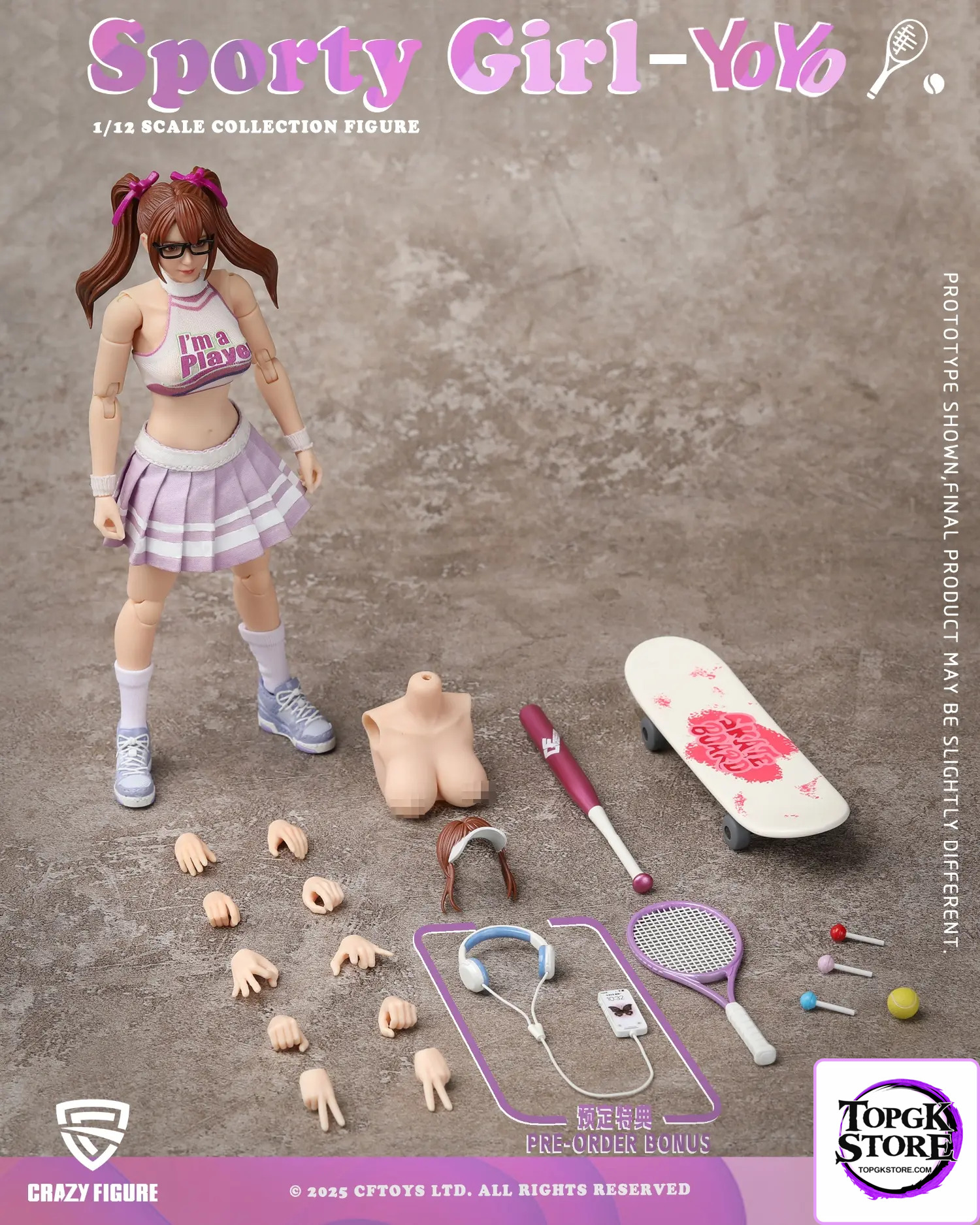 Crazy Figure – 1/12 Sports Girl YouYou Action Figure LT005 (Licensed) - Photo 8 | TopGKStore