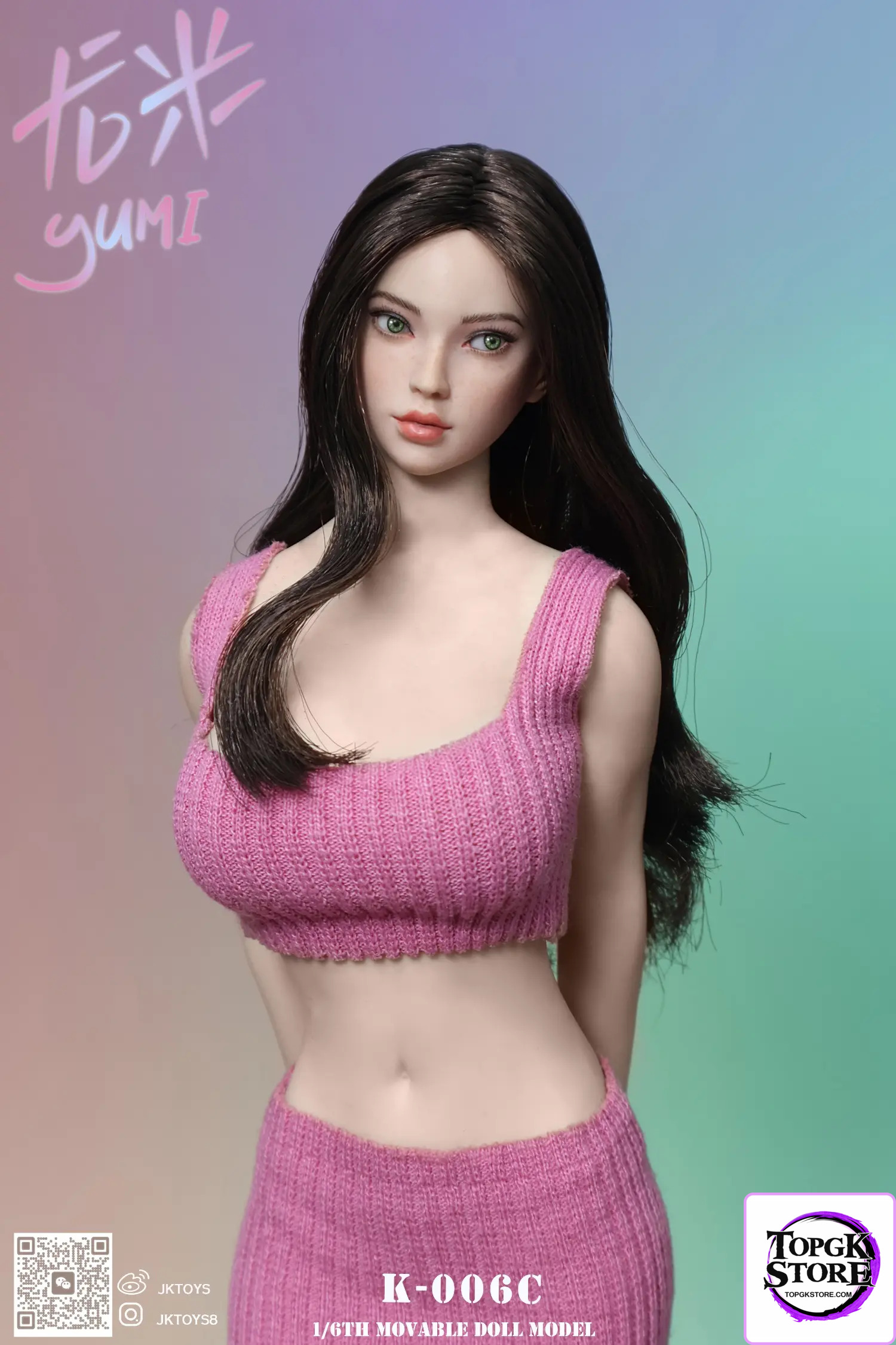 JKTOYS – Original 1/6 Mixed-blood Beauty Head Sculpture Yumi K-006ABC (Licensed) - Photo 2 | TopGKStore