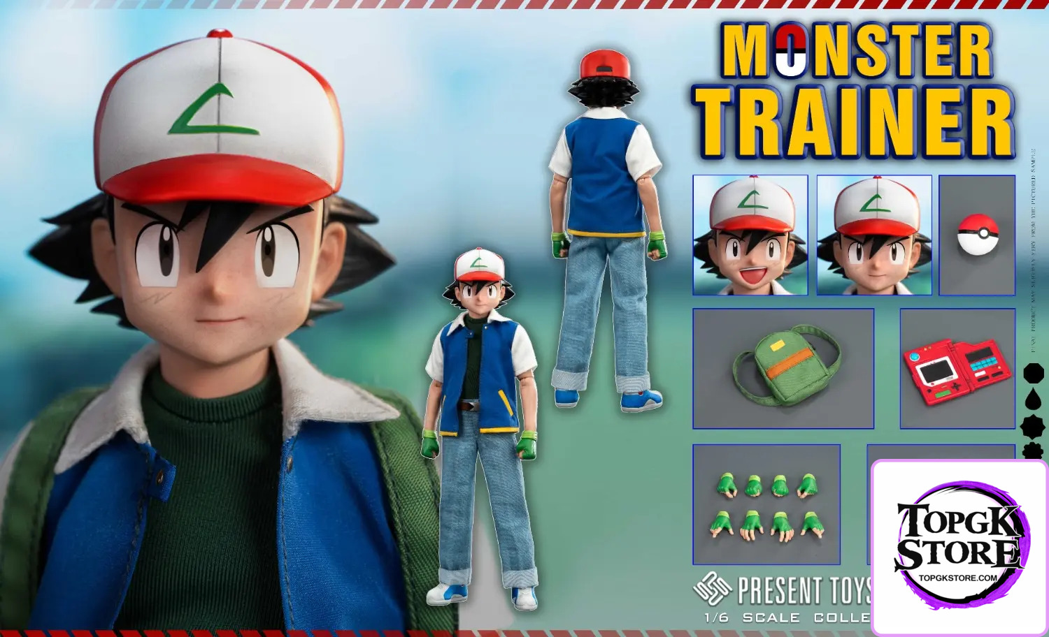 PRESENT TOYS – Pokémon 1/6 collectible toy Monster Trainer PT-sp96 - Photo 4 | TopGKStore