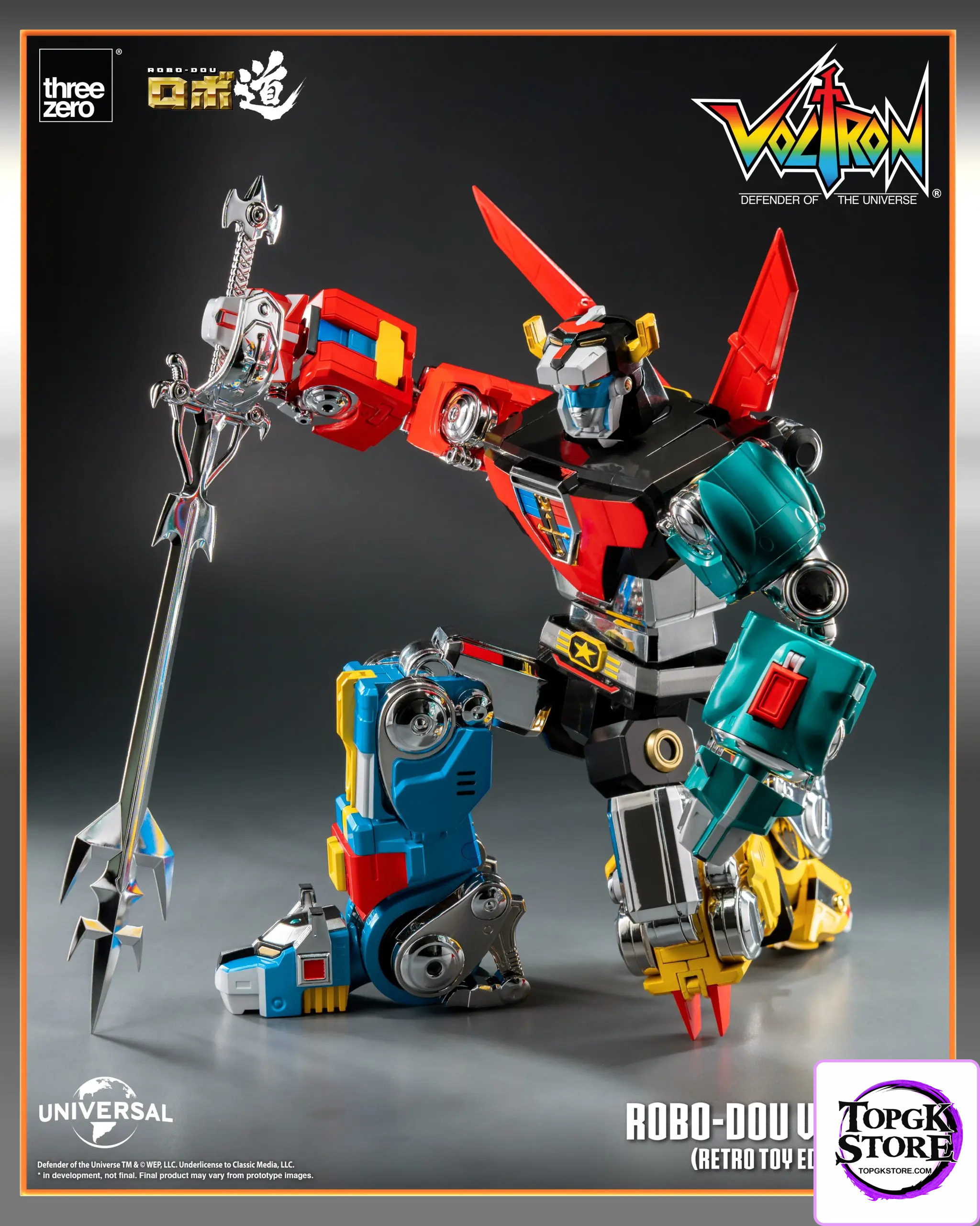 Threezero – Voltron: Defender of the Universe ROBO-DOU Voltron Retro Toy Edition (Licensed) - Photo 19 | TopGKStore