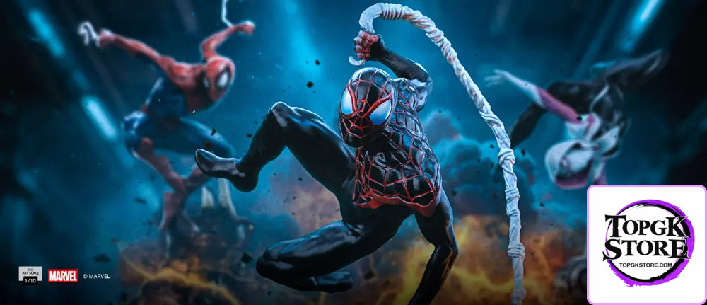 Iron Studio – Marvel Spider-Man vs Villains Diorama BDS Art Scale 1/10 Miles Morales Statue MARCAS120825-10 (Licensed) 