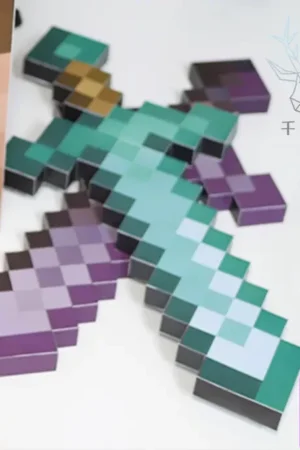 Qian Zhi Lu Studio - Weapons and Tools Series 3D Paper Model DIY Minecraft - Photo 1 | TopGKStore