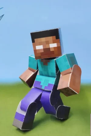 Qian Zhi Lu Studio - Steve Joint Articulated Version 3D Paper Model DIY Minecraft - Photo 1 | TopGKStore