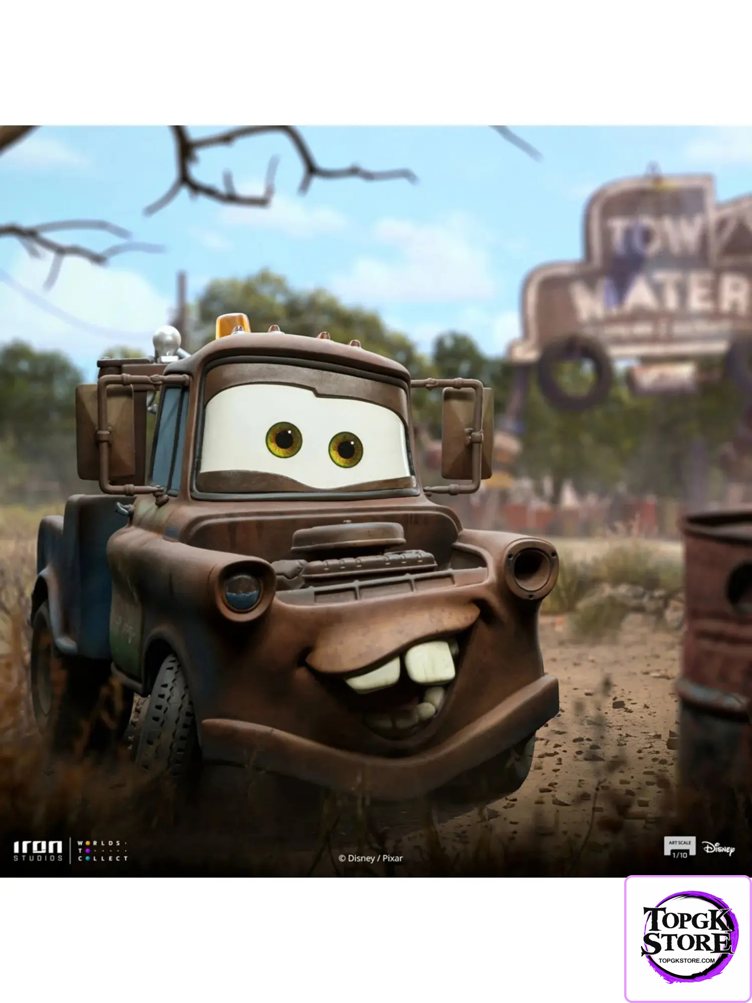 Iron Studio – Disney Cars Art Scale 1/10 Statue Tow Mater (Licensed) - Photo 1 | TopGKStore