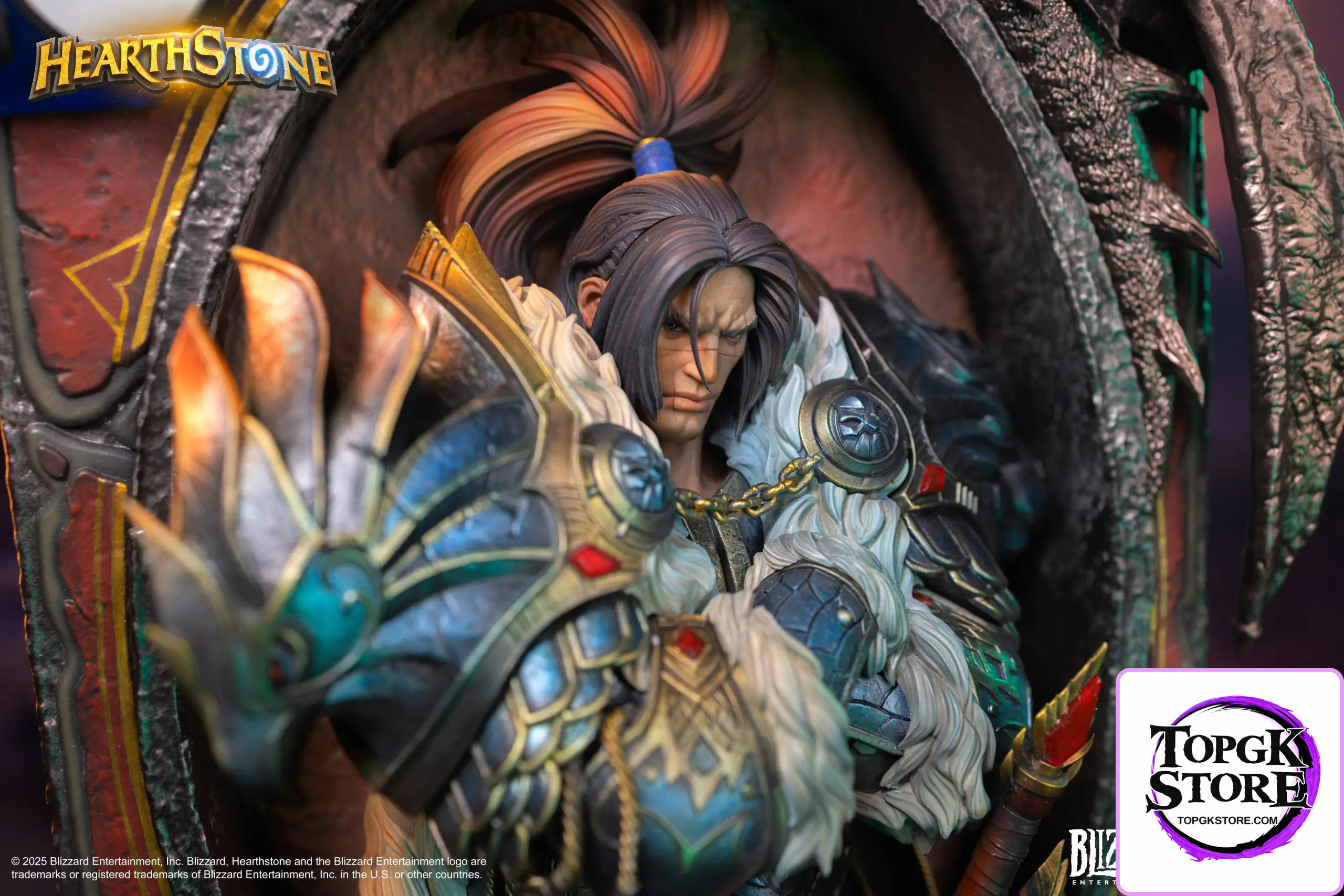 HEX Collectibles & Blizzard Entertainment – Hearthstone Varian Wrynn Legendary Card Art Statue HEXFRAME02 (Licensed