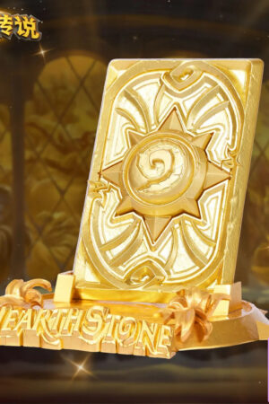 HEX Collectibles – Hearthstone Legend Gold Challenge Card Back Metal Collector’s Ornament BLZ010 (Licensed) - Pho