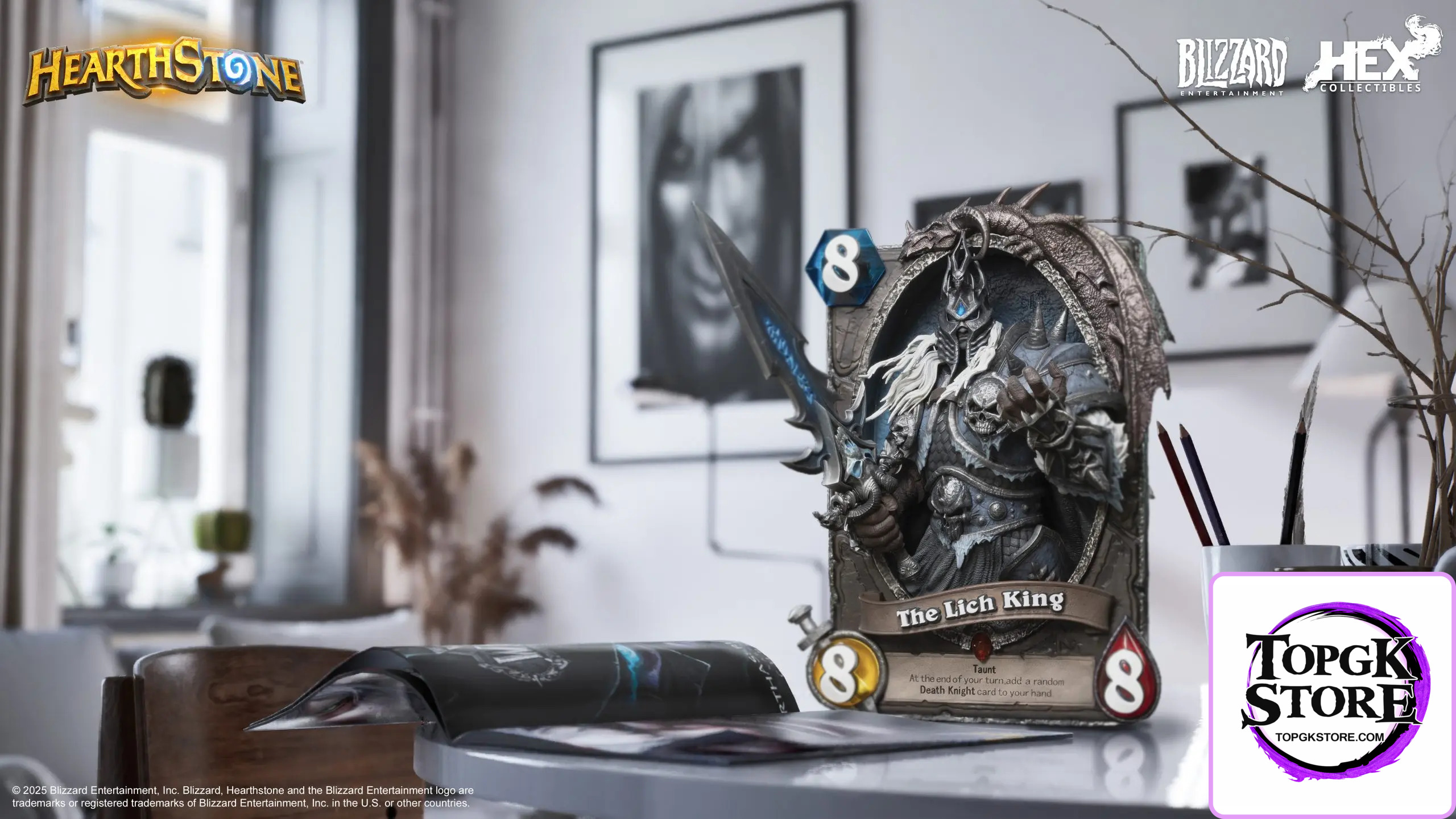 HEX Collectibles – Blizzard Official Licensed Hearthstone Lich King Card Art Statue HEXFRAME04 (Licensed) - Photo 6 | T