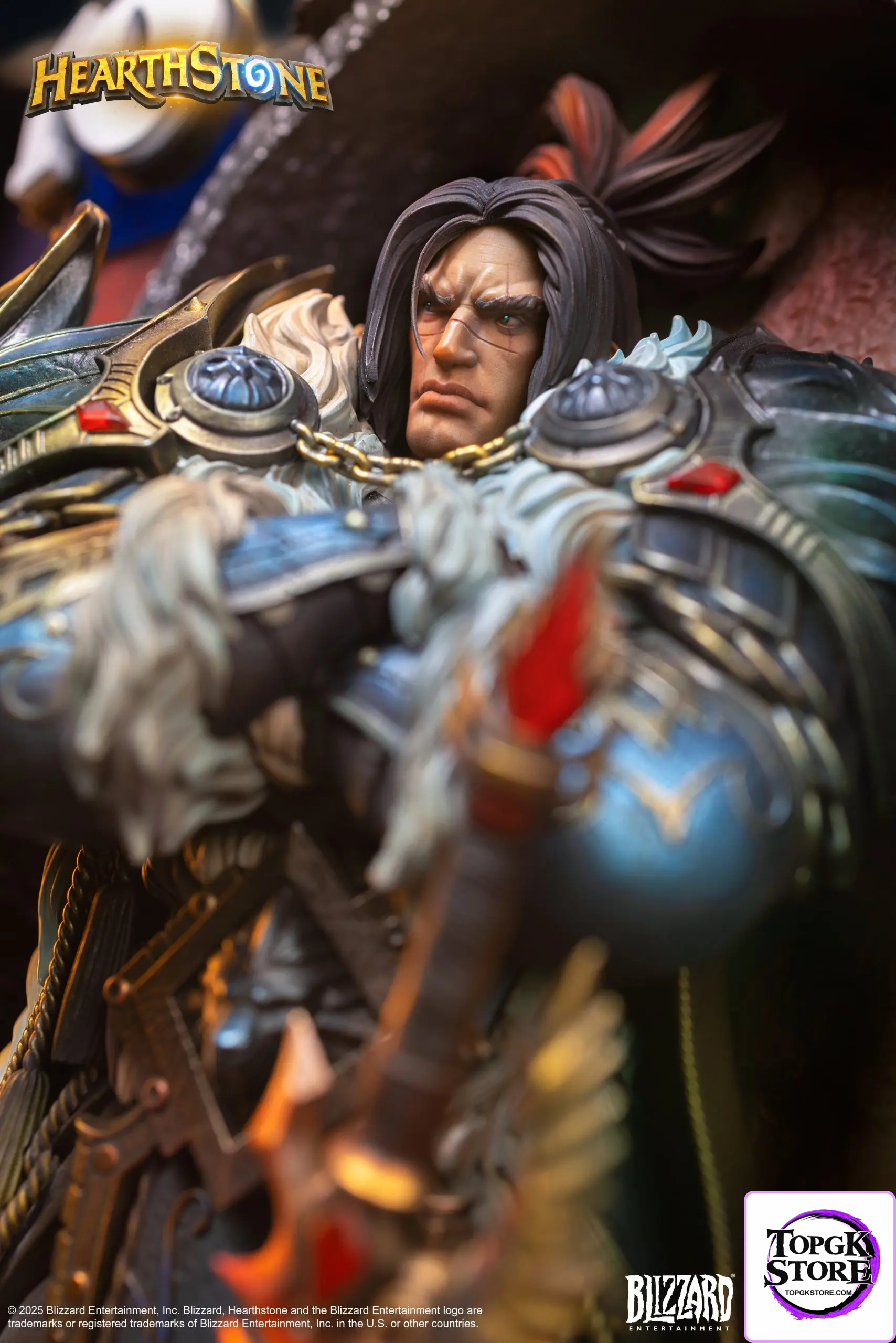 HEX Collectibles & Blizzard Entertainment – Hearthstone Varian Wrynn Legendary Card Art Statue HEXFRAME02 (Licensed