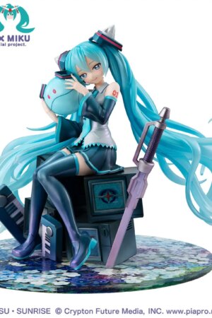 MegaHouse – Kidou Senshi Gundam 00 Haro Gundam x Miku Anniversary Special Project Lucrea 1/7 Figure (Licensed) - Photo 