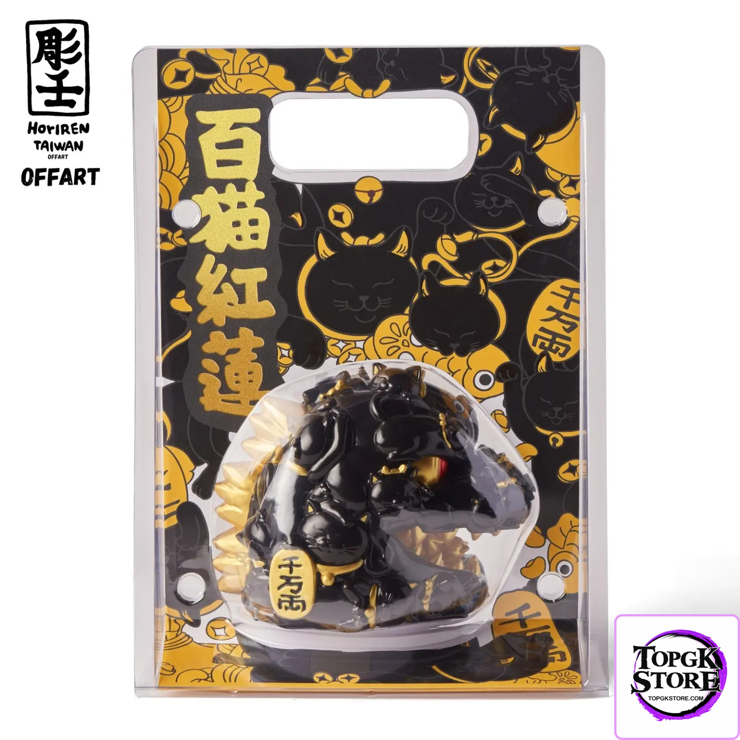 OFFART & A Ren – OFFART X Horiren Red Flame Hundred Cats Mini – Black Gold Bust (Licensed) - Photo 12 | TopGK