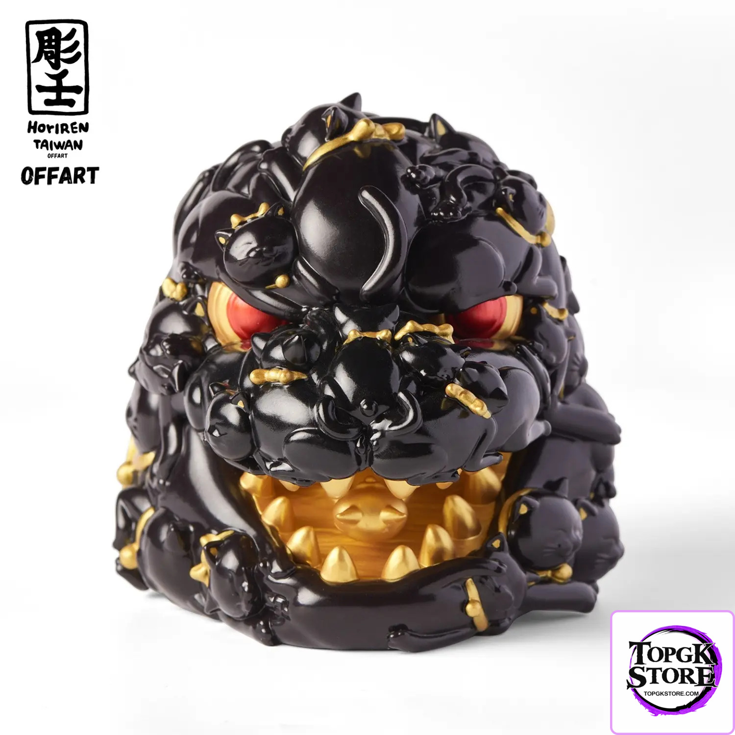 OFFART & A Ren – OFFART X Horiren Red Flame Hundred Cats Mini – Black Gold Bust (Licensed) - Photo 11 | TopGK