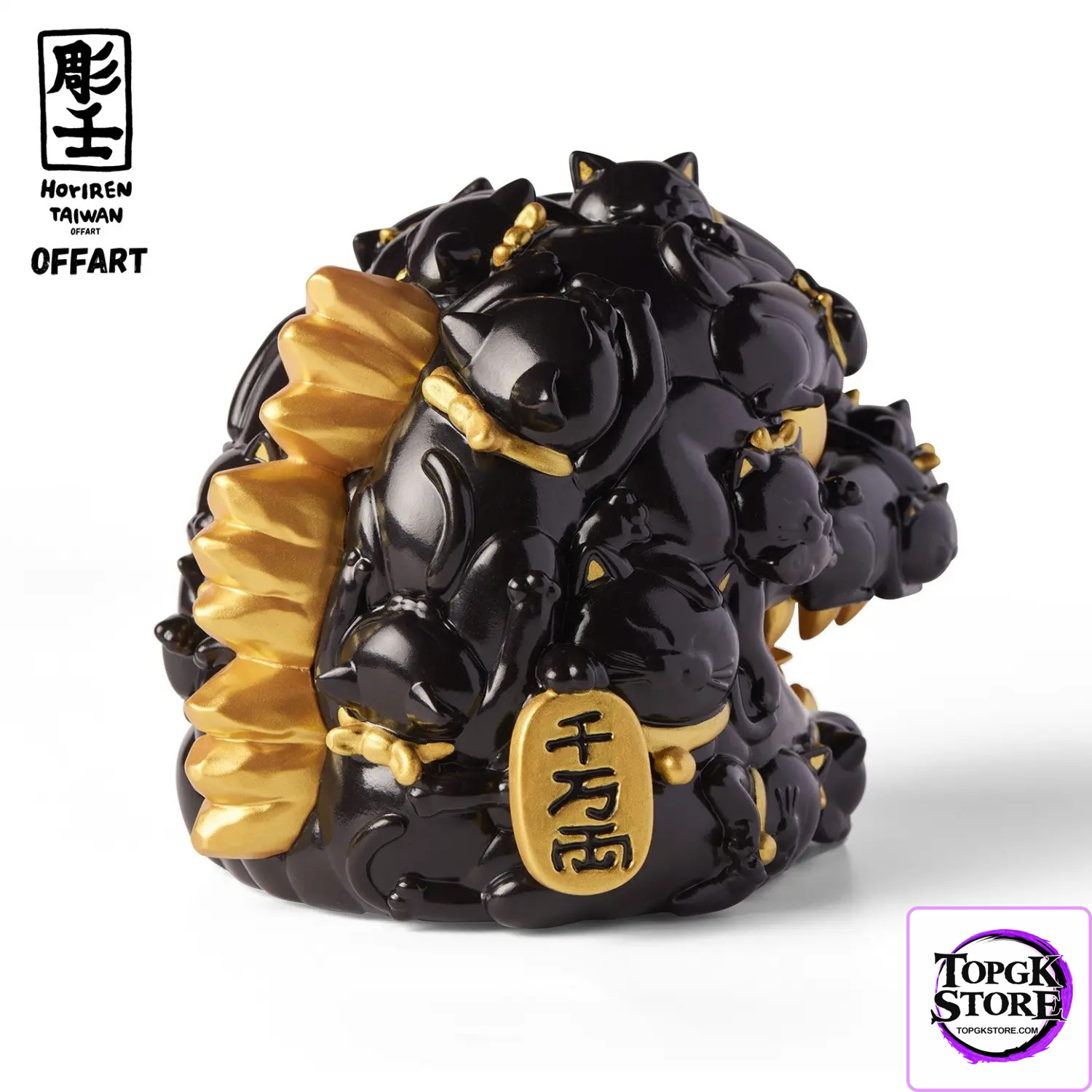 OFFART & A Ren – OFFART X Horiren Red Flame Hundred Cats Mini – Black Gold Bust (Licensed) - Photo 9 | TopGKS