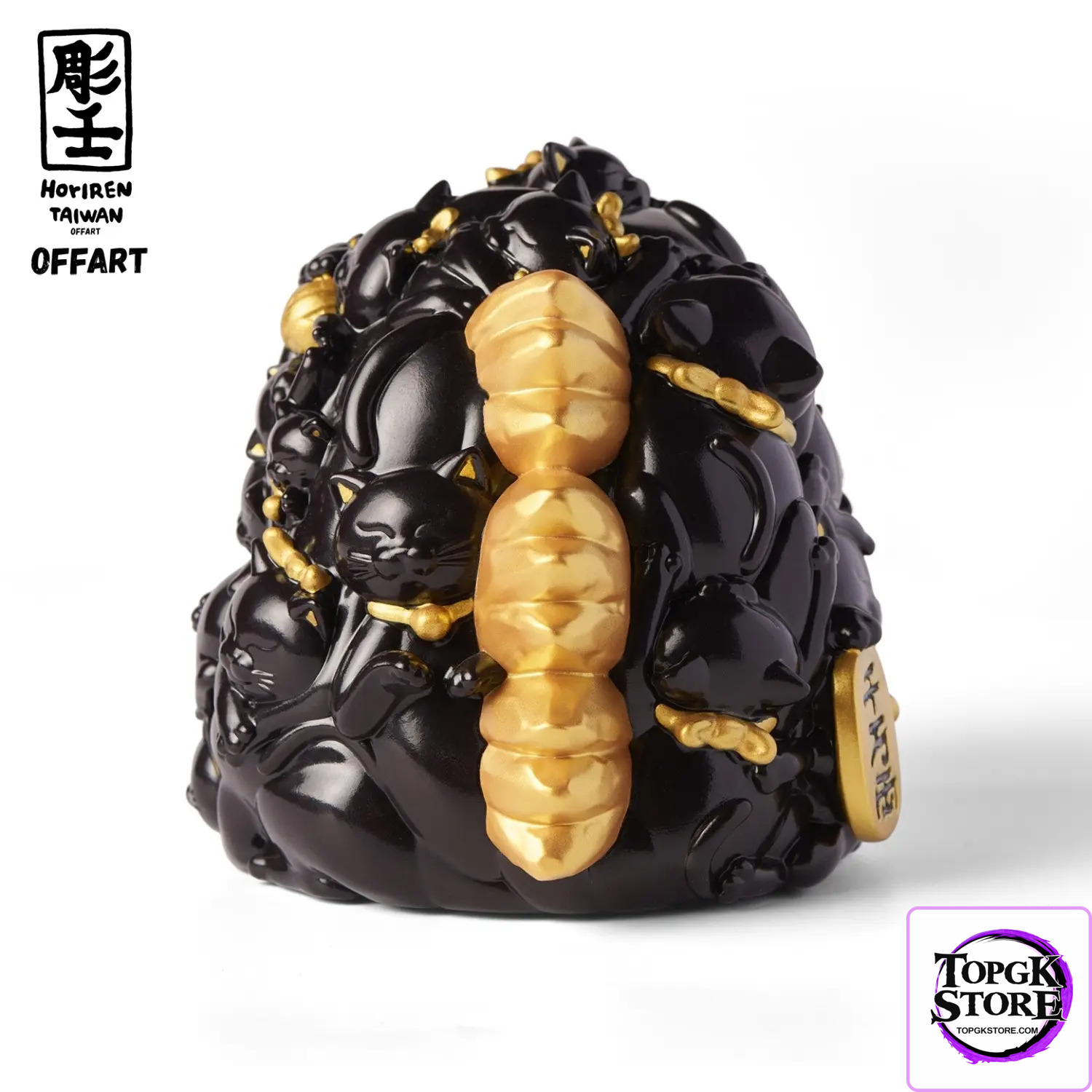 OFFART & A Ren – OFFART X Horiren Red Flame Hundred Cats Mini – Black Gold Bust (Licensed) - Photo 8 | TopGKS