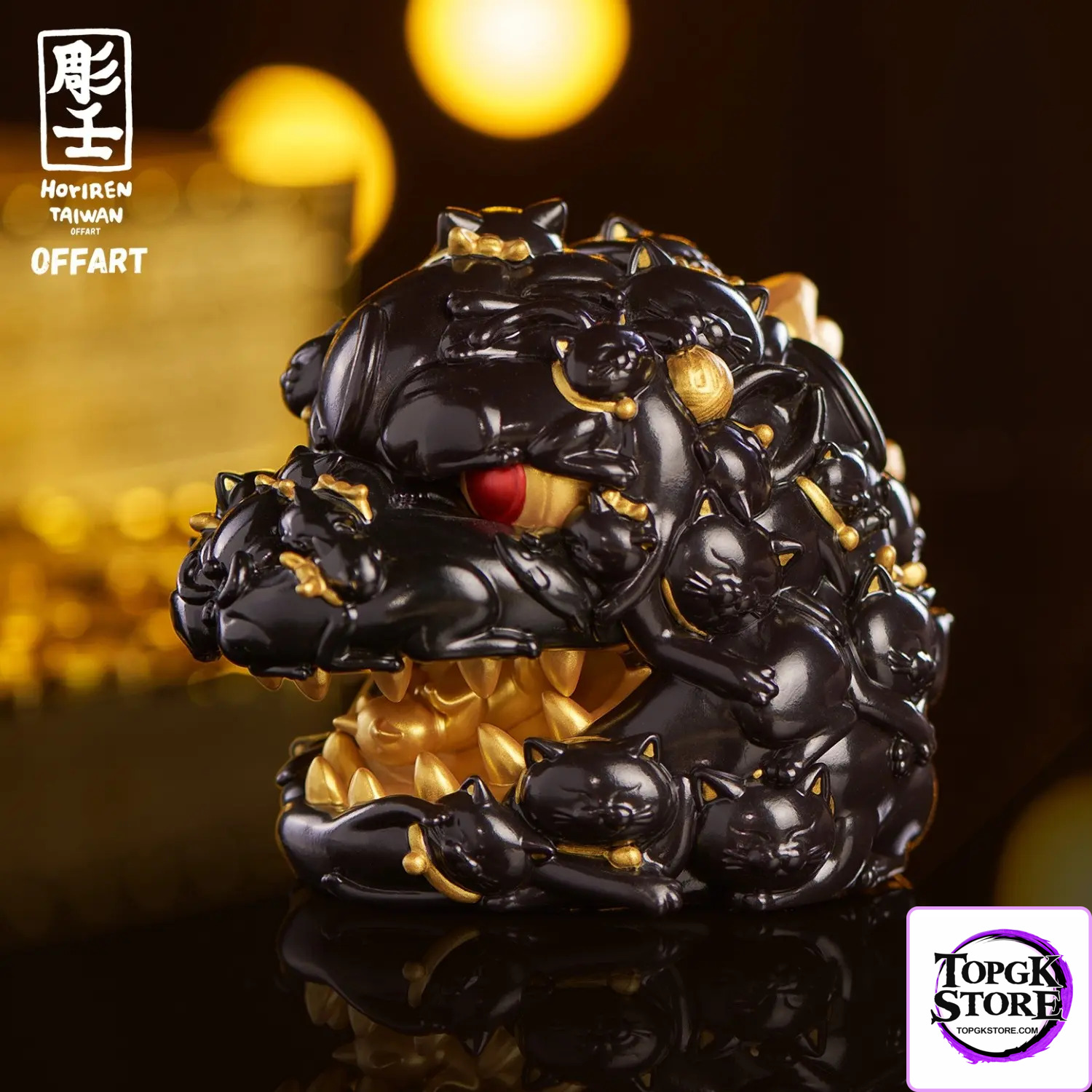 OFFART & A Ren – OFFART X Horiren Red Flame Hundred Cats Mini – Black Gold Bust (Licensed) - Photo 26 | TopGK