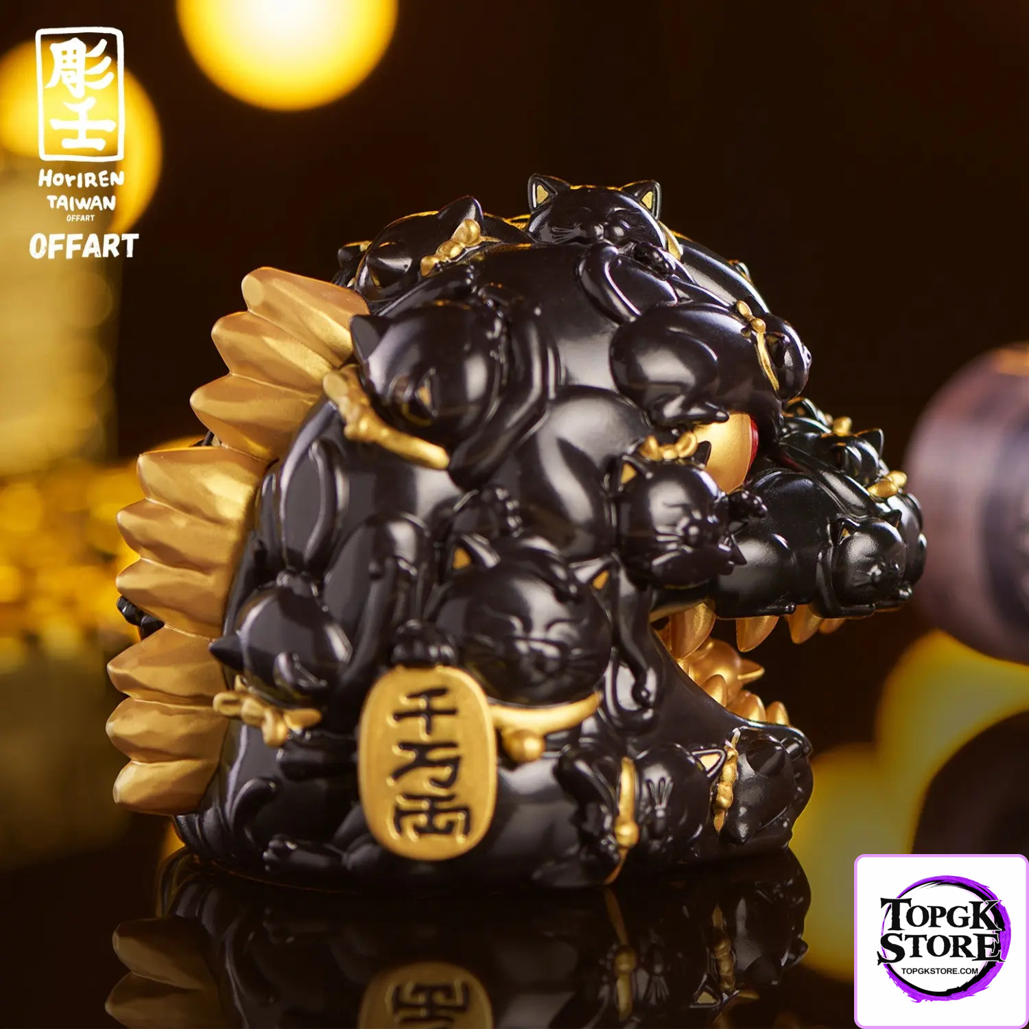 OFFART & A Ren – OFFART X Horiren Red Flame Hundred Cats Mini – Black Gold Bust (Licensed) - Photo 25 | TopGK