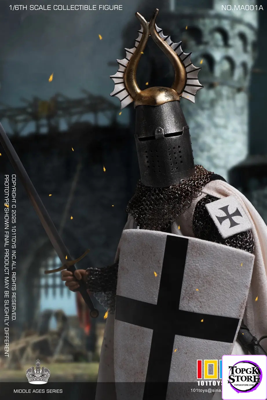 101TOYS & PP STUDIO – 1/6 Medieval Teutonic Commander Teutonic Knights Middle Ages Teutonic Grand Commandant MA001A