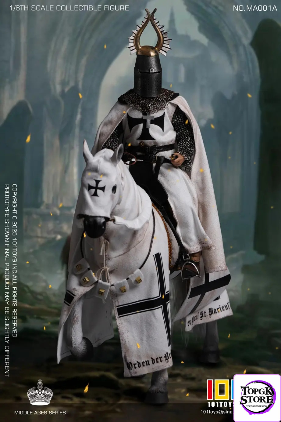 101TOYS & PP STUDIO – 1/6 Medieval Teutonic Commander Teutonic Knights Middle Ages Teutonic Grand Commandant MA001A