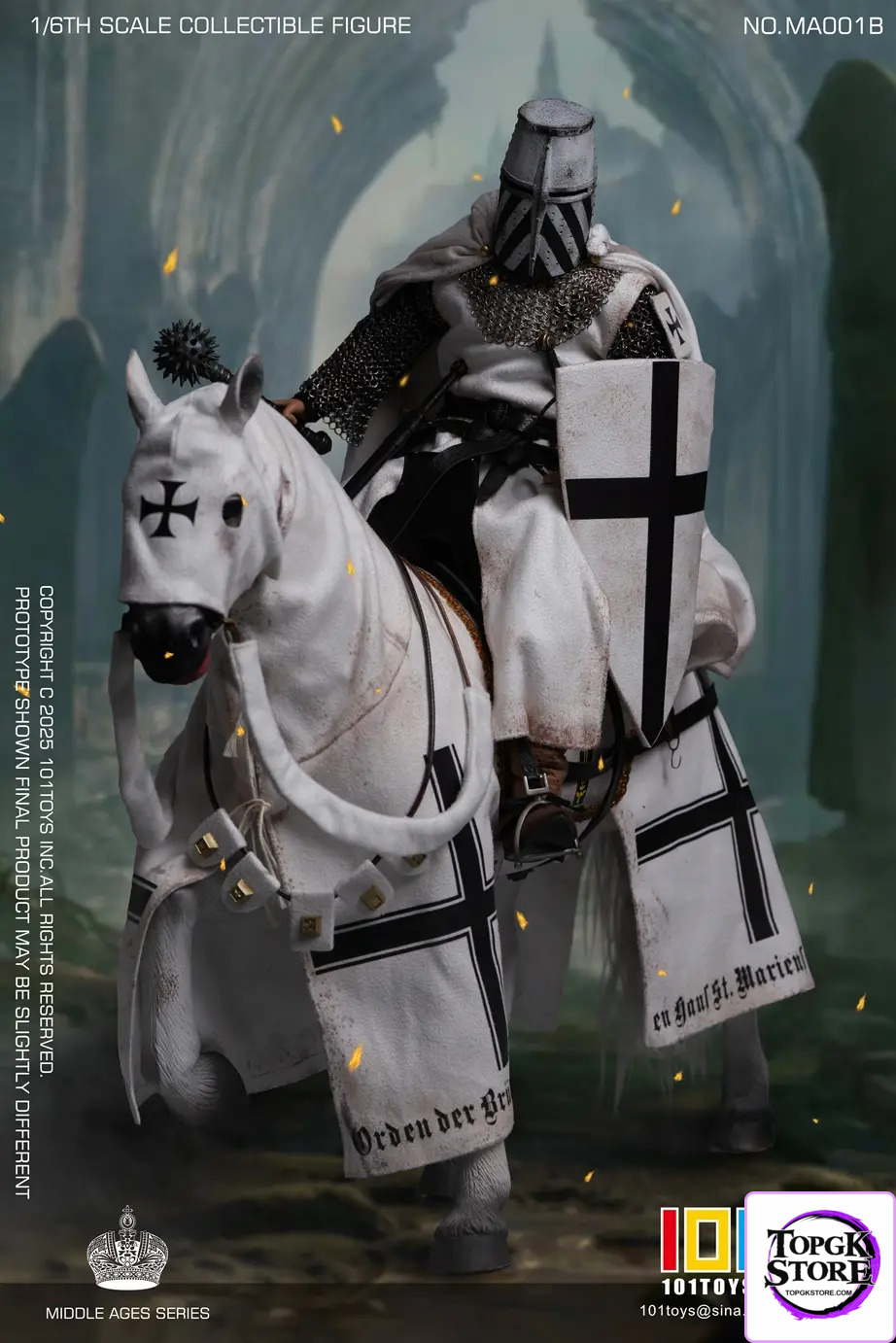101TOYS & PP STUDIO – 1/6 Medieval Teutonic Commander Teutonic Knights Middle Ages Teutonic Grand Commandant MA001A