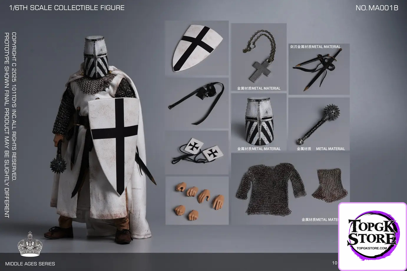 101TOYS & PP STUDIO – 1/6 Medieval Teutonic Commander Teutonic Knights Middle Ages Teutonic Grand Commandant MA001A