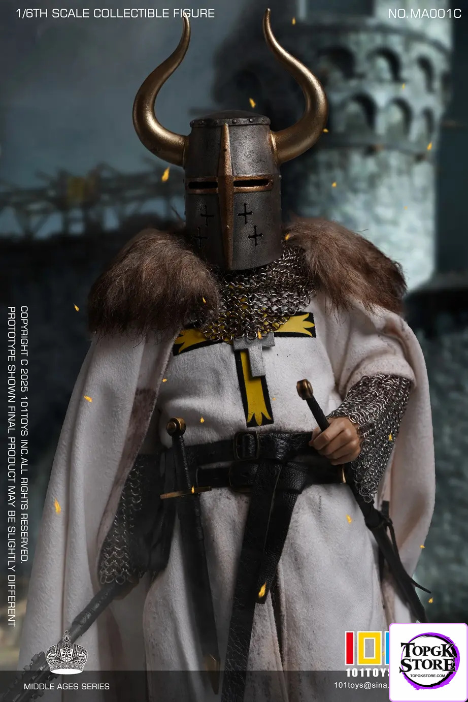 101TOYS & PP STUDIO – 1/6 Medieval Teutonic Commander Teutonic Knights Middle Ages Teutonic Grand Commandant MA001A