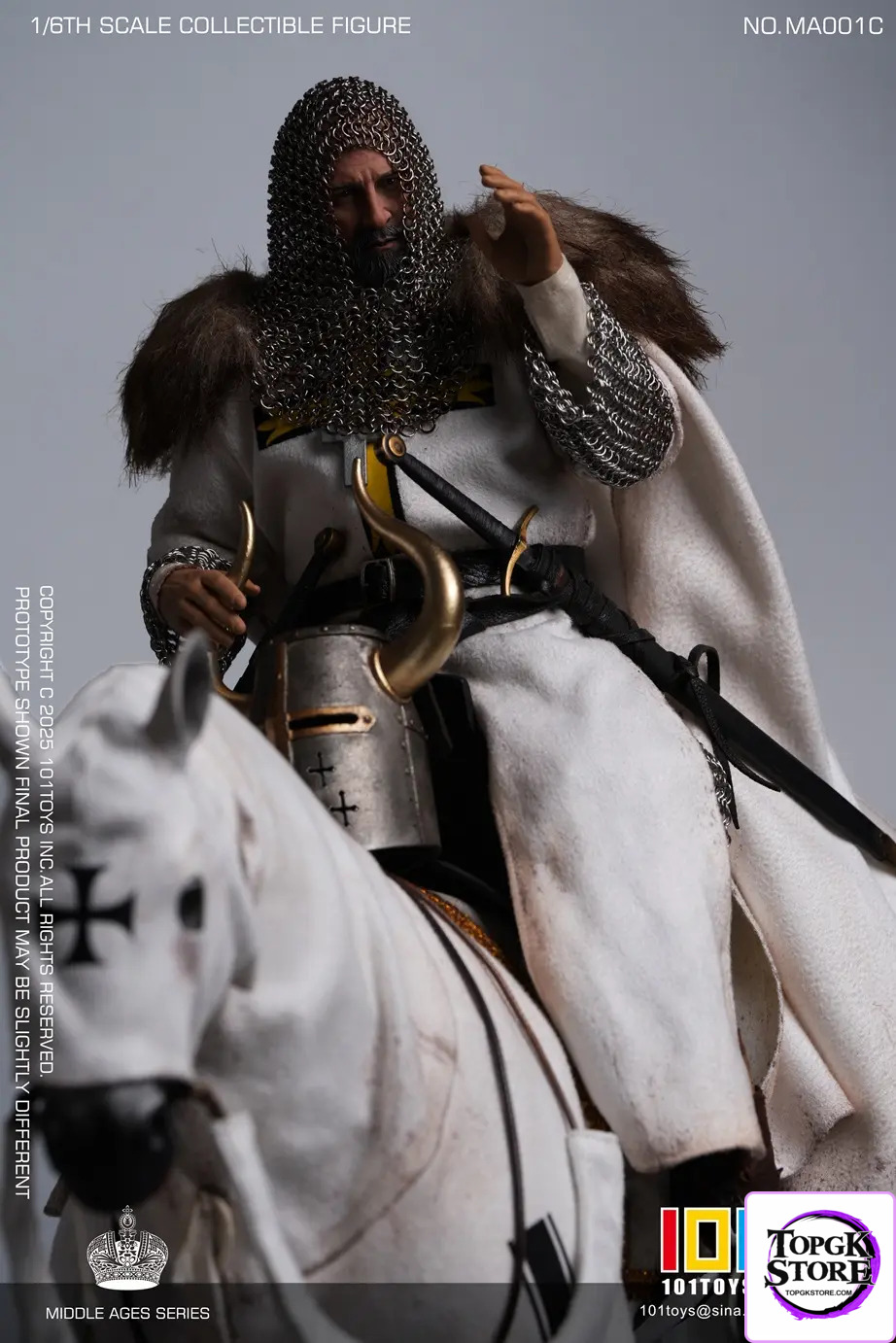 101TOYS & PP STUDIO – 1/6 Medieval Teutonic Commander Teutonic Knights Middle Ages Teutonic Grand Commandant MA001A